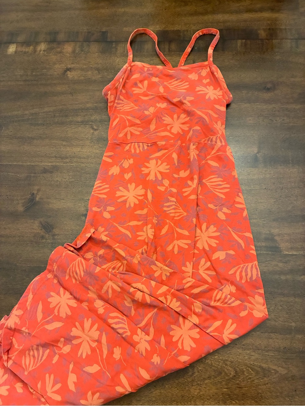Pact Fit and Flare Dress Women’s Large Organic Cotton Midi Floral Sleeveless